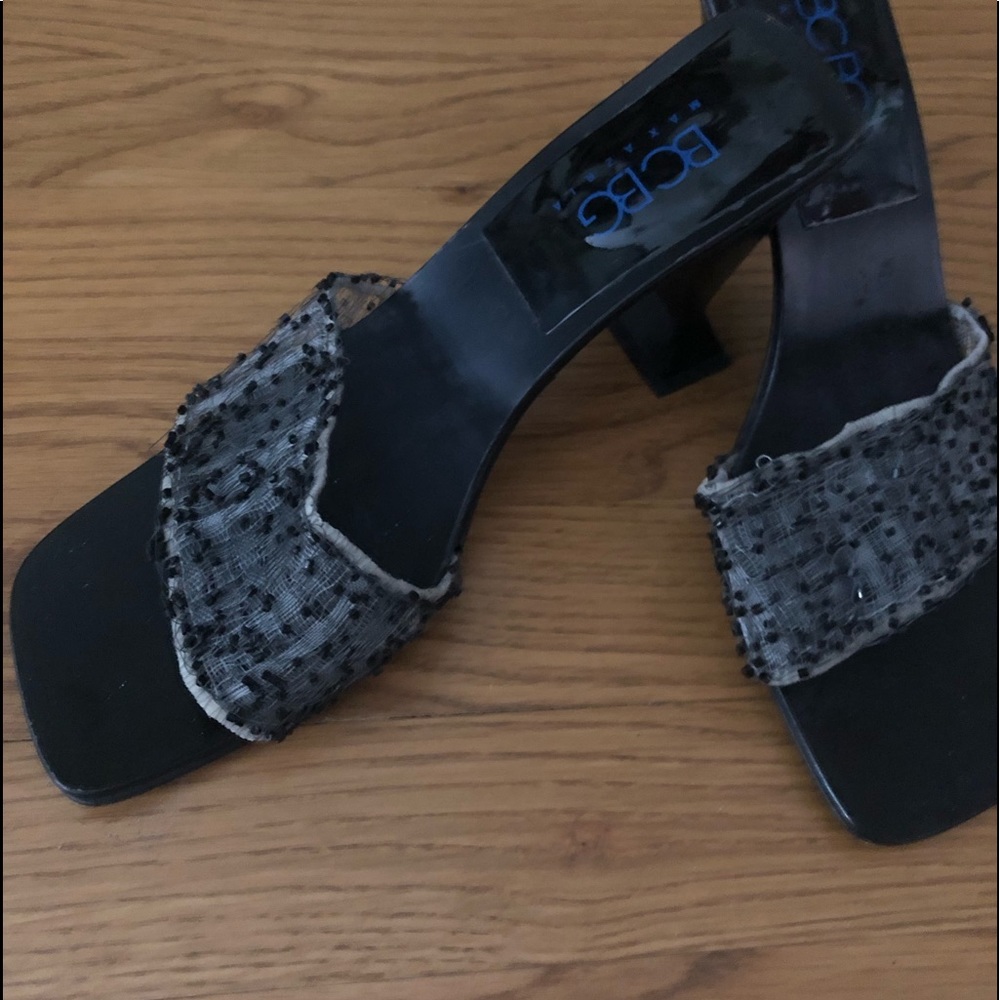 BCBG Max Azria Beaded mesh sandals